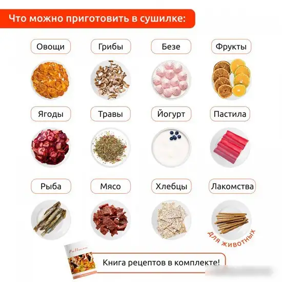 Сушилка для овощей и фруктов Pullman PL-1105 (черный) - фото товара