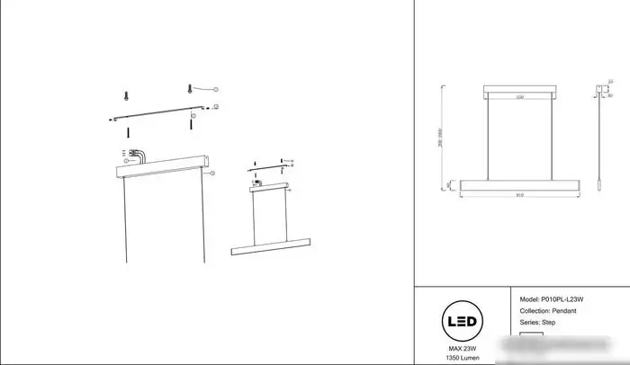 Подвесная люстра Maytoni Step P010PL-L23W – фото товара