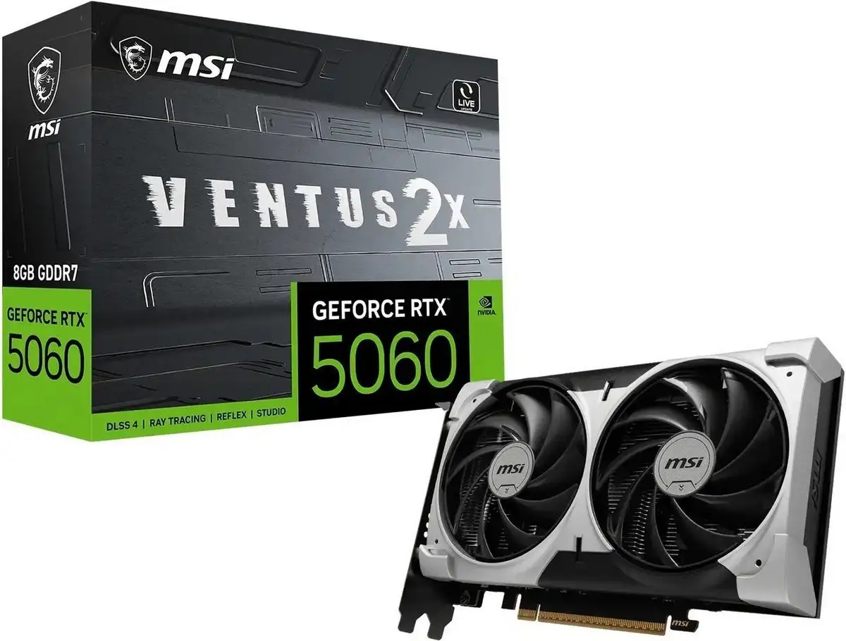 Видеокарта MSI GeForce RTX 5060 8G Ventus 2X V1 – фото товара