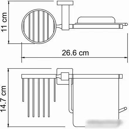 Держатель для туалетной бумаги и освежителя Wasserkraft Lippe K-6559 – фото товара