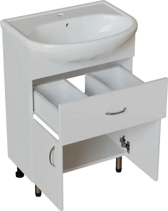 Mixline Тумба с умывальником Мистраль-60 555210 + Уют 60 – фото товара