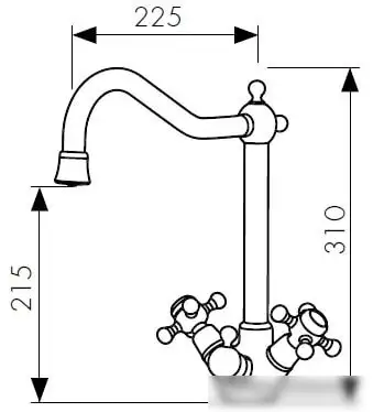 Смеситель Kaiser Carlson Style 44333 - фото товара