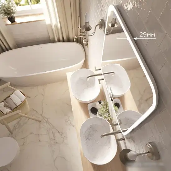 Mixline Зеркало Стив-6 548630 с подсветкой – фото товара