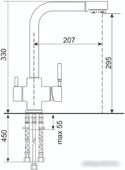 Смеситель Ulgran Quartz UQ-016 (04 платина) - фото товара