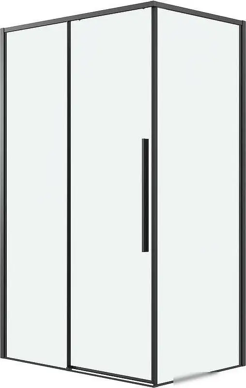 Душевая стенка Grossman Galaxy 100х195 200.K33.01.100.21.00 (черный матовый/стекло прозрачное) - фото товара