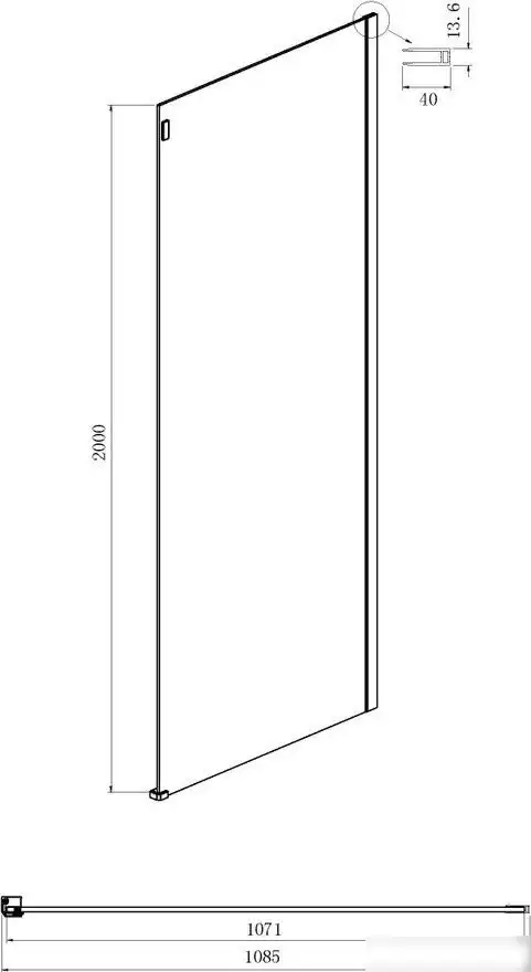 Душевая стенка Ambassador Benefit 110x200 110HX - фото товара