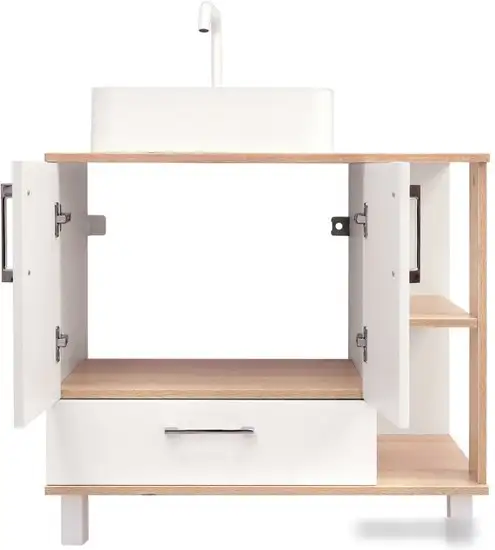 Doratiz Тумба под умывальник Doratiz Гавайи 80 9908.184 (белый/дуб сонома) – фото товара