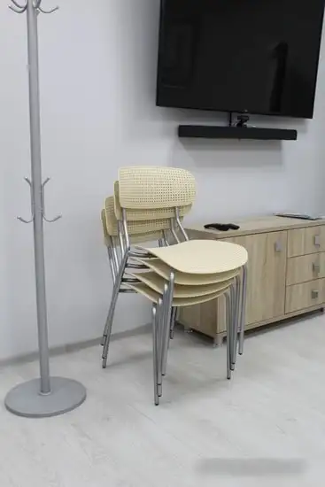 Стул Sheffilton SHT-S85М (белый/бежевый/хром лак) – фото товара