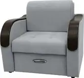 Кресло Сириус Лидер-1 НПБ 105x110 (Eva 09 велюр светло-серый)