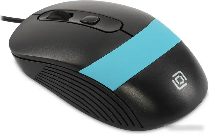 Мышь Oklick 310M (черный/голубой) – фото товара