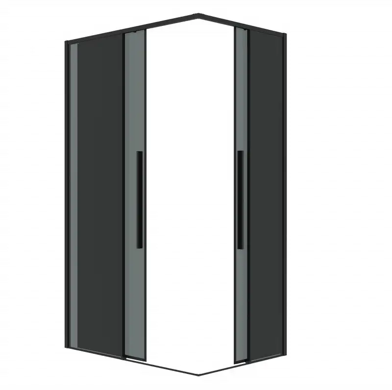 Душевой уголок Grossman Galaxy 100x70x195 300.K33.01.1070.21.10 (черный матовый/тонированное стекло) - фото товара