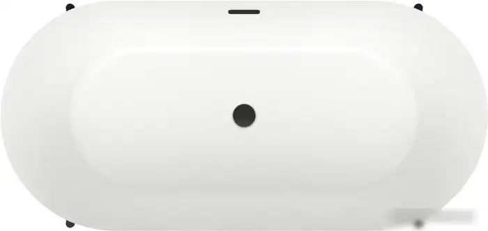 Ванна Wellsee FR.Euphoria 2.0 166x77 235501003 (отдельностоящая ванна белый глянец, экран, ножки матовый черный, сифон-автомат матовый черный) - фото товара