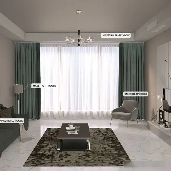 Торшер Crystal Lux Maestro PT1 (gold) – фото товара