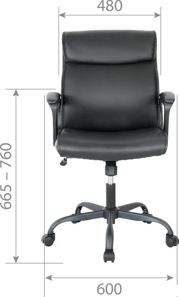 Офисное кресло CHAIRMAN CH303 (экокожа, коричневый) – фото товара