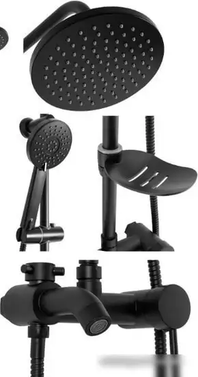Душевая система Rea Luis REA-P7005 (черный) - фото товара