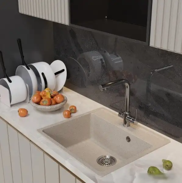 Кухонная мойка Mixline ML-GM15 551917 (бежевый) - фото товара