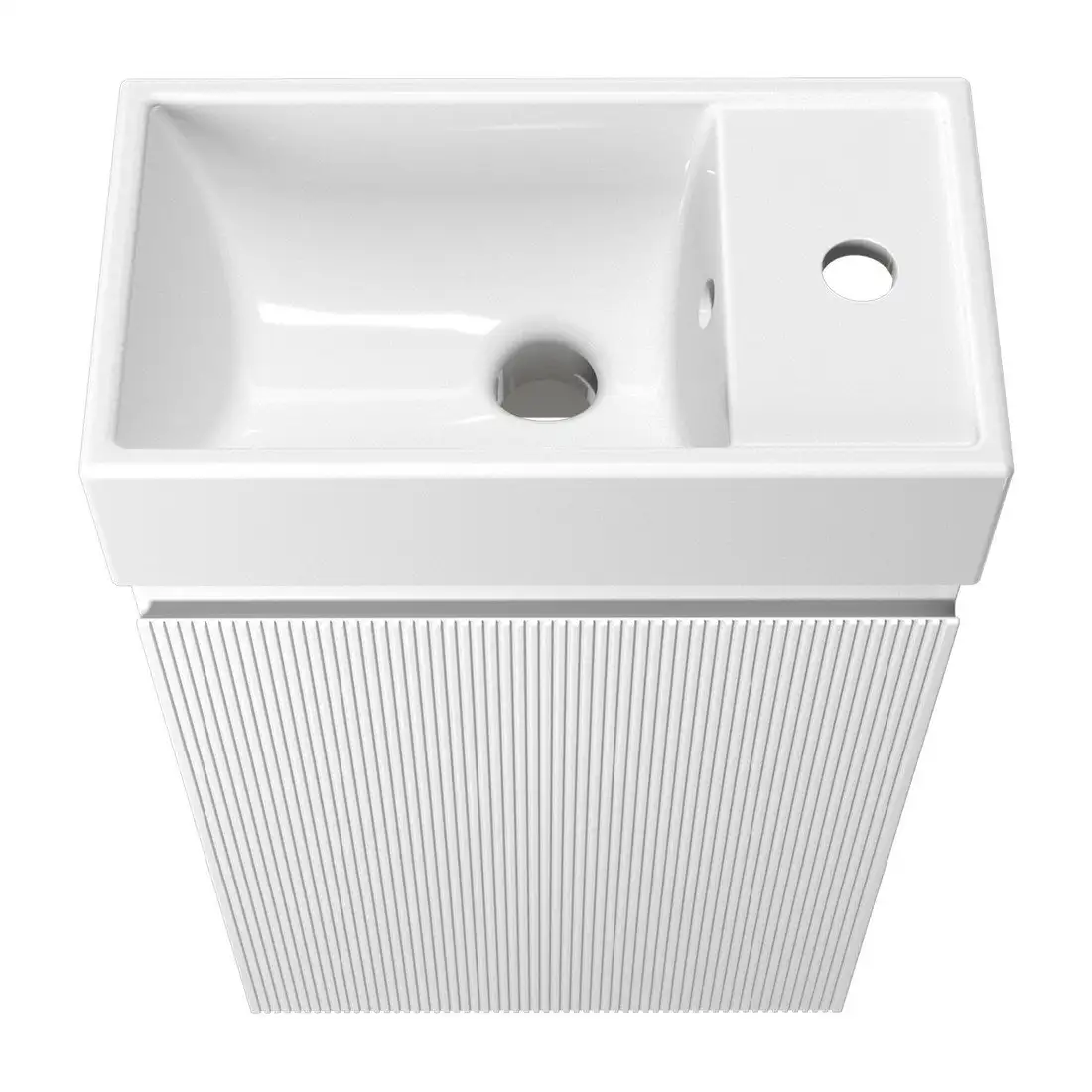 Wellsee Тумба под умывальник 2 в 1 WC Area 221801001 (тумба/матовый белый, раковина/глянцевый белый, без ножек) – фото товара