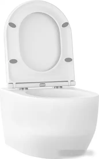 Унитаз подвесной Wellsee Croquis RimFree 182611001 (чаша, пневмокрышка, глянцевый белый) - фото товара