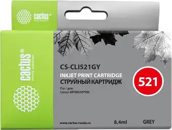 Картридж CACTUS CS-CLI521GY (аналог Canon CLI-521 Gray) – изображение в каталоге