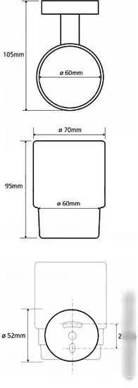 Стакан для зубной щетки и пасты Bemeta Trend-i 104110018F – фото товара
