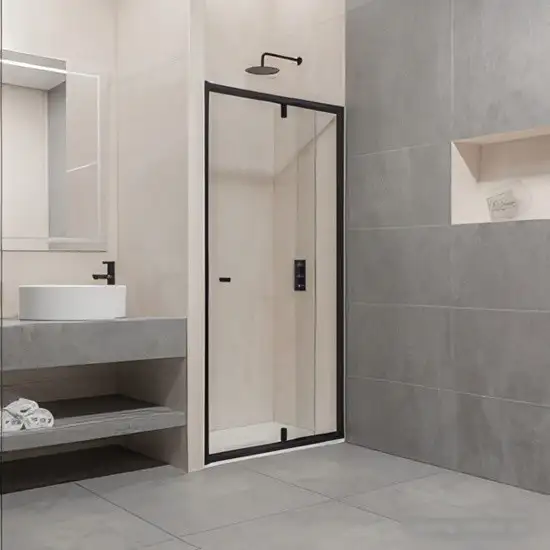 Душевая дверь RGW PA-02-B 130 (черный/прозрачное стекло) - фото товара