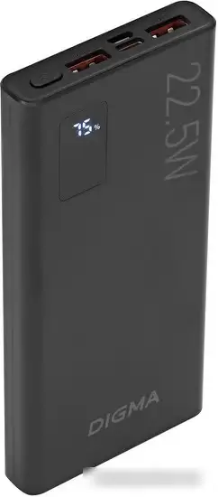 Внешний аккумулятор Digma DGPF10A 10000mAh (черный) – фото товара