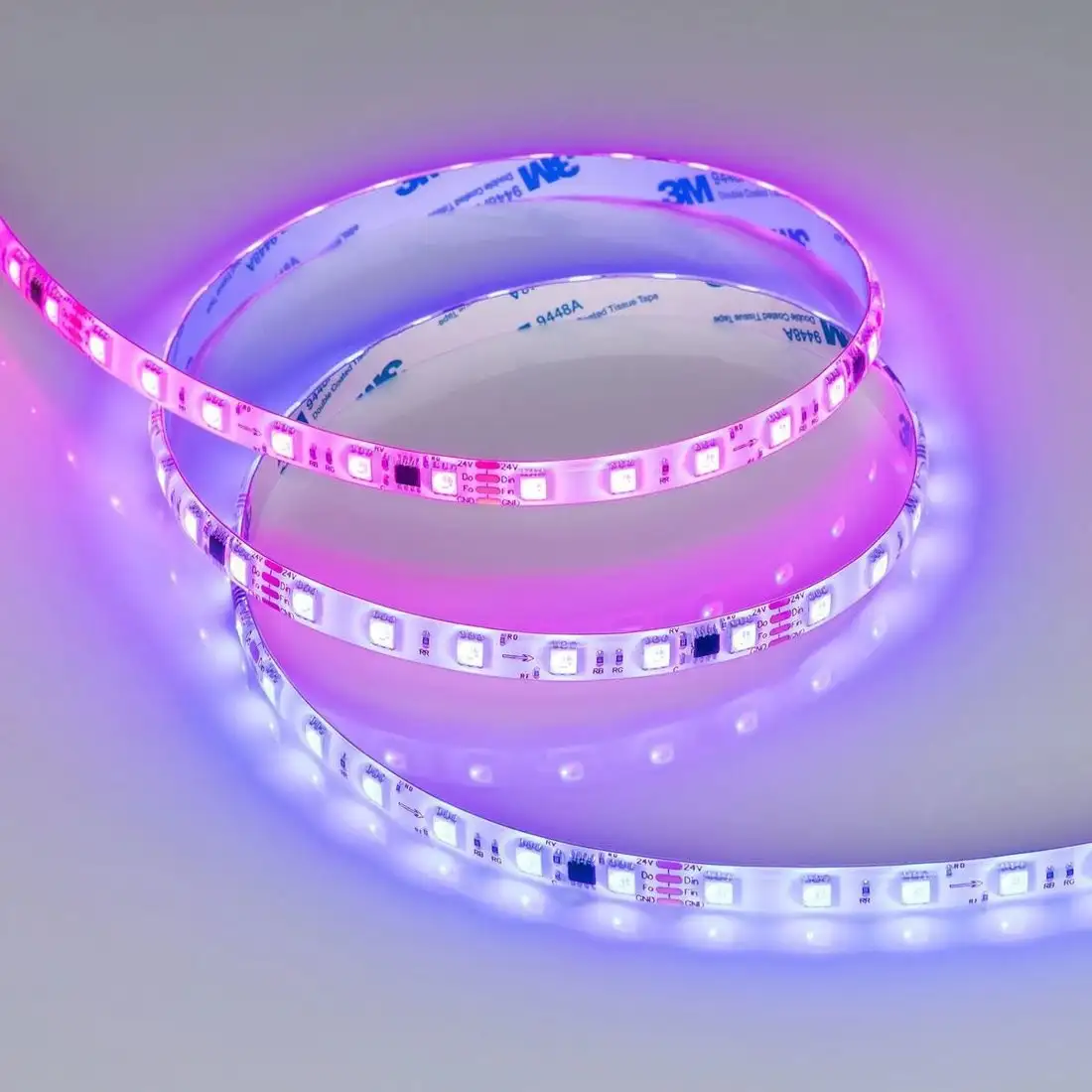 Светодиодная лента Arlight 12W/m 60LED/m 5060SMD разноцветный 5М SPI-SE-B60-10mm 24V 039601 – фото товара