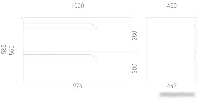 Laparet Тумба под умывальник Atlas 100 (кашемир матовый) – фото товара
