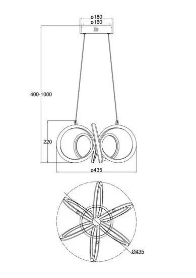Подвесная люстра Freya Jumbo FR6047PL-L120W – фото товара