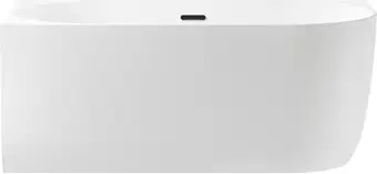 Ванна Wellsee Belle Spa 150x75 235701003 (пристенная ванна (левая) белый глянец, экран, каркас, сифон-автомат матовый черный) - изображение в каталоге