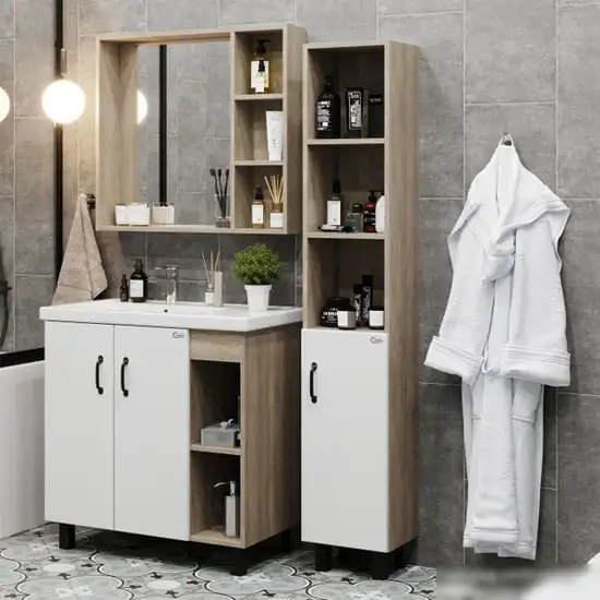 Мебель для ванных комнат Onika Шкаф-пенал Тимбер 30.01 403066 – фото товара