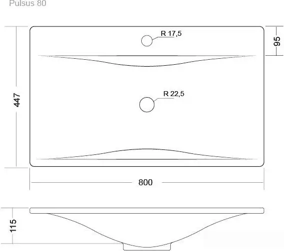 Умывальник Madera Pulsus 80 - фото товара