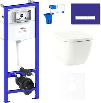 Унитаз Lavinia Boho Relfix One Rimless 7 в 1 75110122 (фиолетовый стекло) - изображение в каталоге