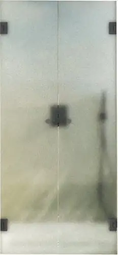 Душевая дверь MaybahGlass 195x181 MGD-485-6 (сатин стекло/черный) - изображение в каталоге