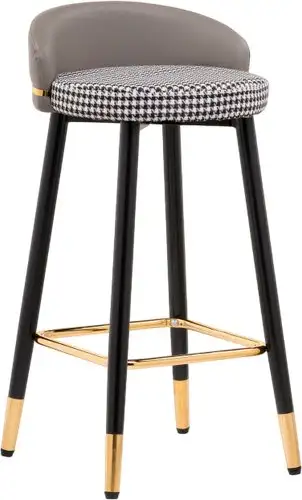 Стул Woodville Kardial полубарный (серый/черный)