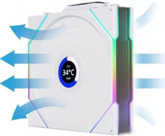 Комплект вентиляторов для корпуса с контроллером Lian Li Uni Fan TL 120 Wireless Reverse 12RTLLCD1W3W G99.12RTLLCD1W3W.R0 – фото товара