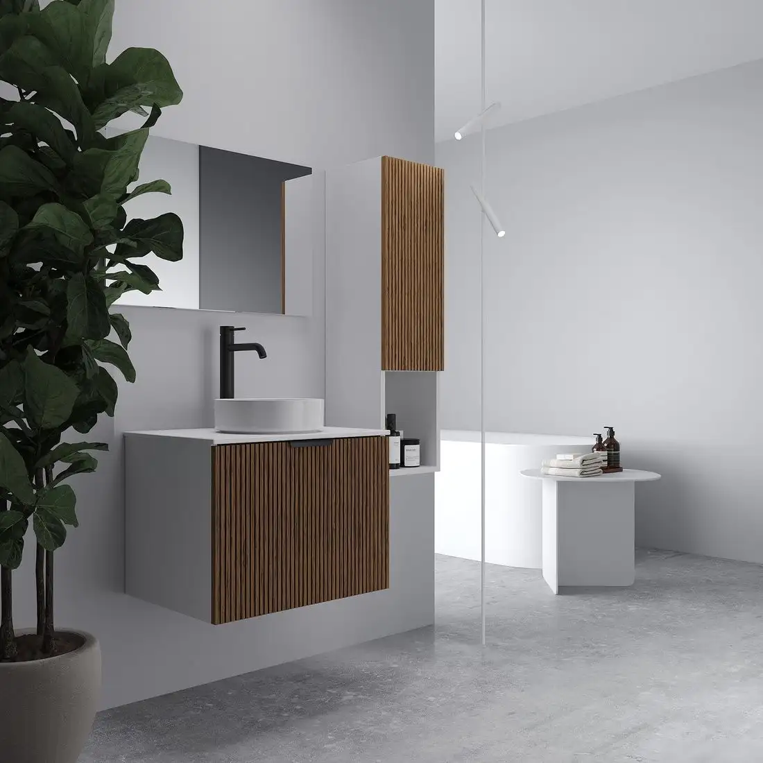 ЗОВ Тумба под умывальник Дублин 70 DU70LWMRM (белый тростник) – фото товара