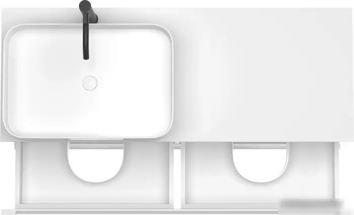 ЗОВ Тумба под умывальник Дион 120 D120LWP0M9003MKV5-KP13W (белый матовый) – фото товара