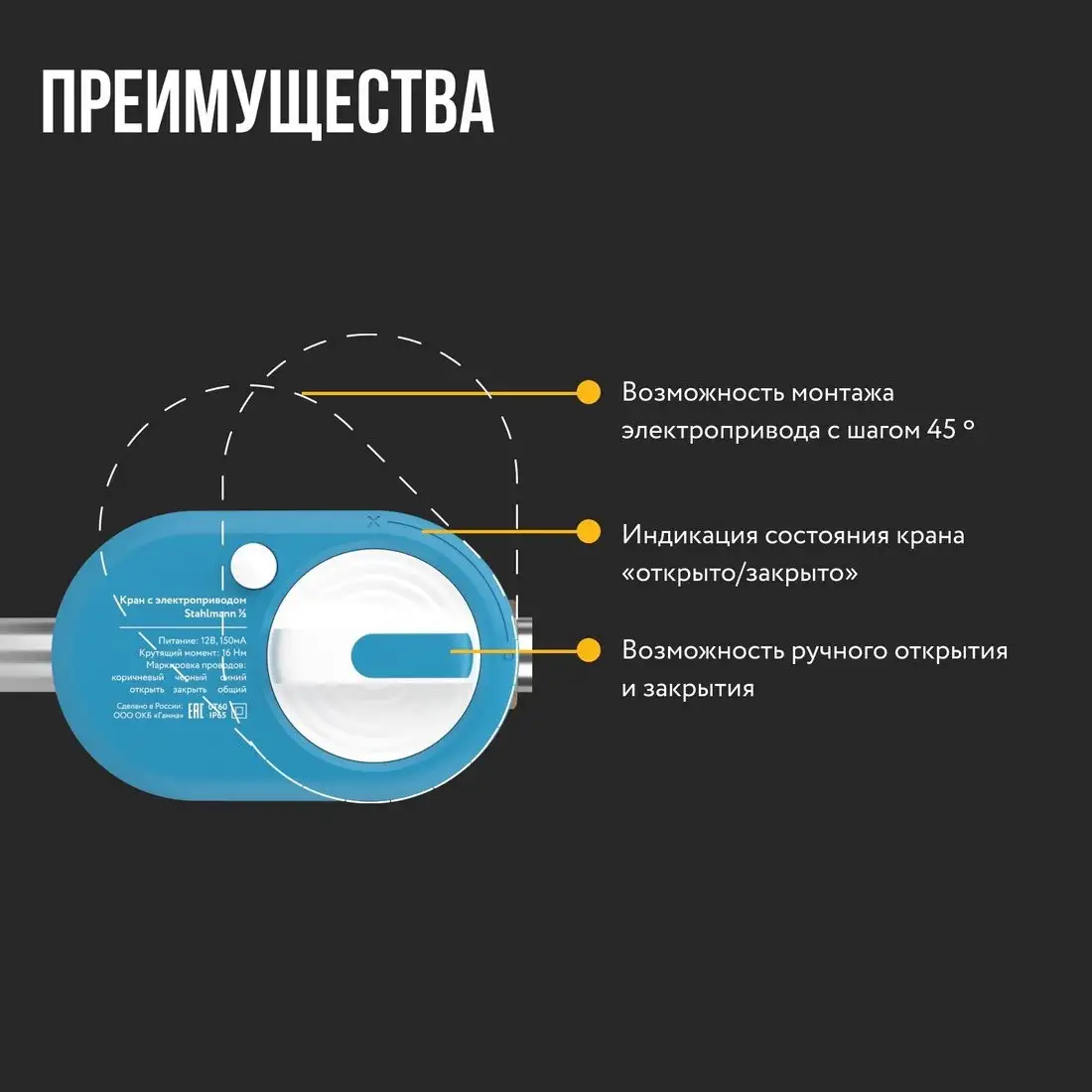 Электрический вентиль Stahlmann 1F 12В 2282754 – фото товара