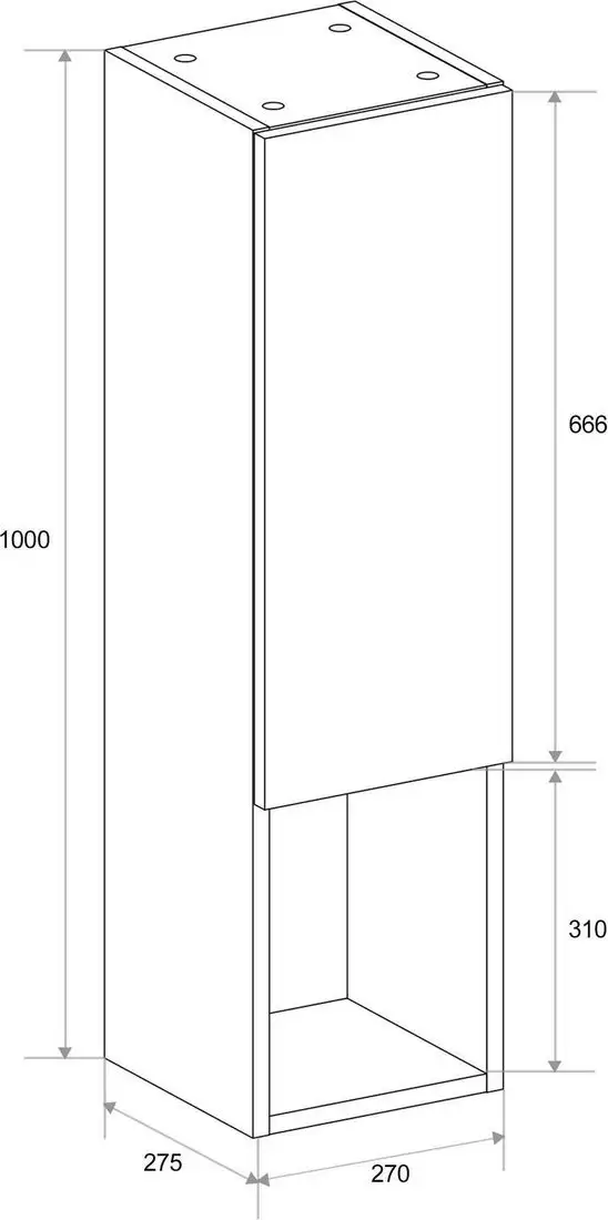 ЗОВ Шкаф для ванной Кито Флавио CKFLW0MWF (белый) – фото товара