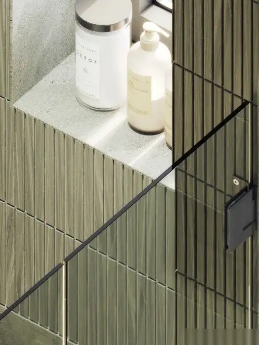 Душевая дверь MaybahGlass 195x181 MGD-467-6 (прозрачное стекло/черный) - фото товара