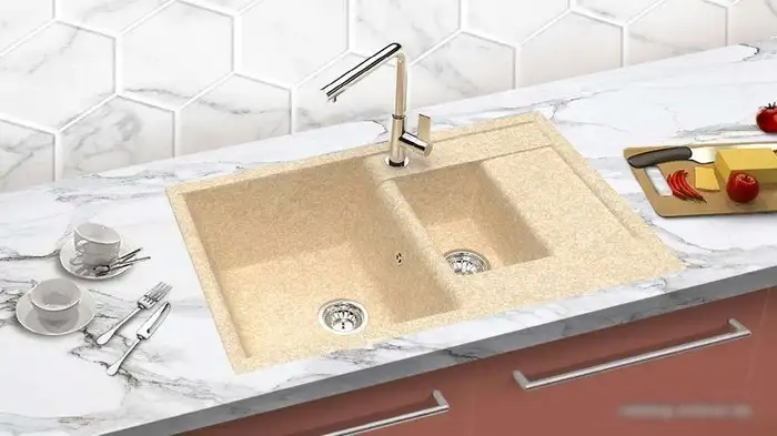 Кухонная мойка Berge BR-7612 (светлый дуб) - фото товара