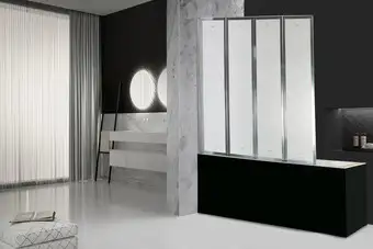 Стеклянная шторка для ванны Cerutti Spa Bouna 130x140