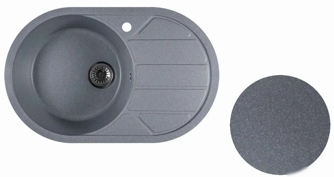 Кухонная мойка Marblan Elon L (серебристый) - фото товара