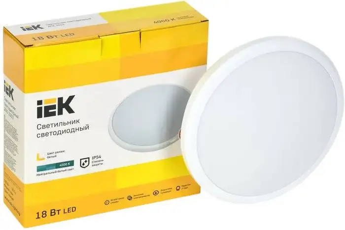 Светильник IEK LDPB0-3003-18-4000-K01 (белый) – фото товара