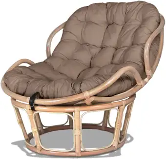 Кресло Мир Ротанга Papasan mini 23/03 (белый/коричневый) – изображение в каталоге