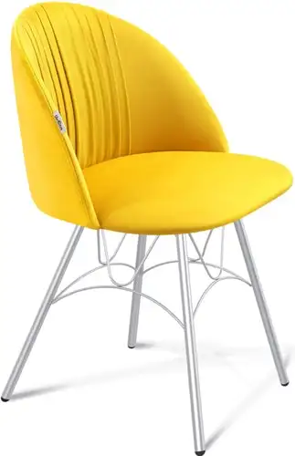 Стул Sheffilton SHT-ST35-1/S100 (имперский желтый/хром лак) – изображение в каталоге