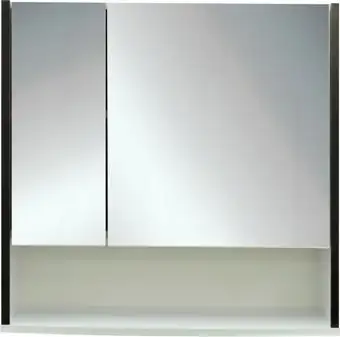 Doratiz Шкаф с зеркалом для ванной Астра 80 2711.030 (белый/венге) – изображение в каталоге