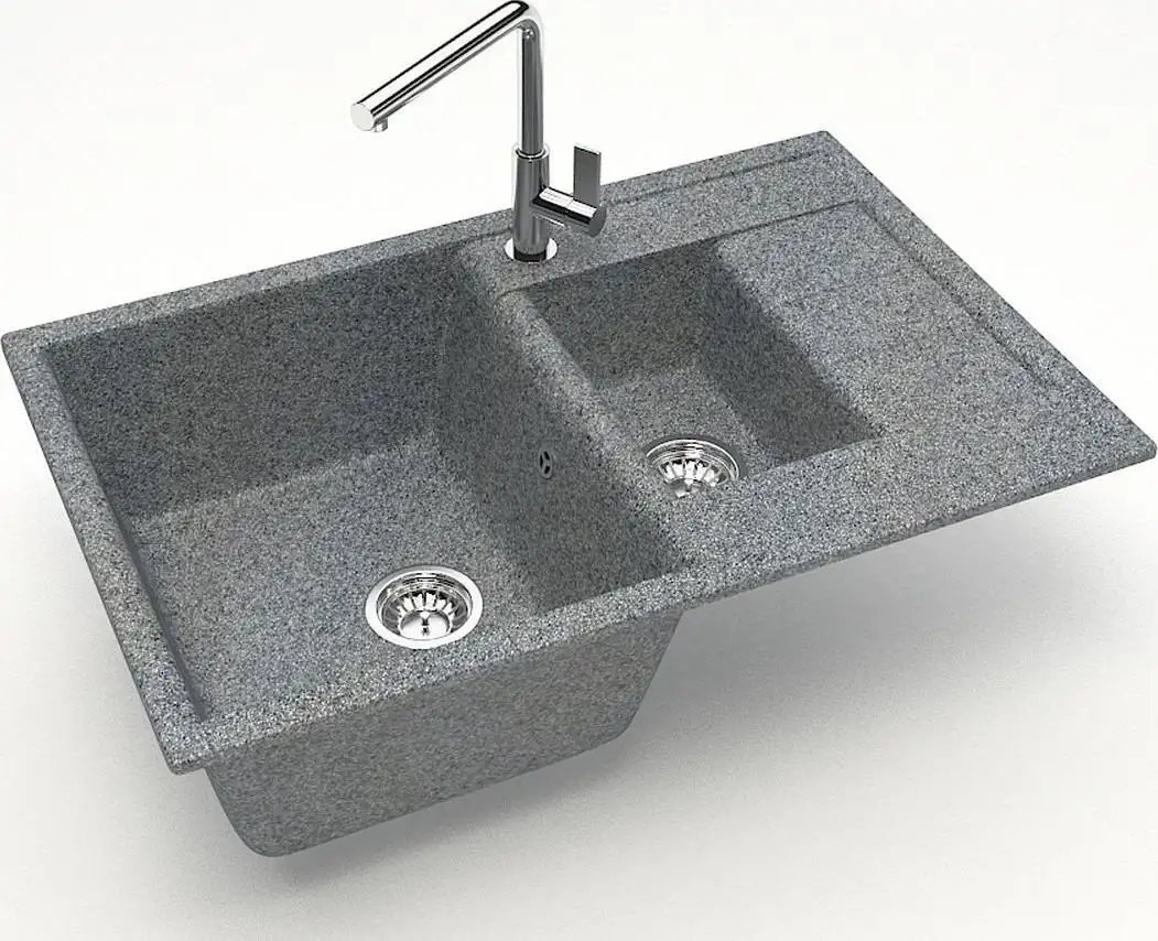 Кухонная мойка MARRBAXX Карельский камень модель 20/Q8 (темно-серый) - фото товара