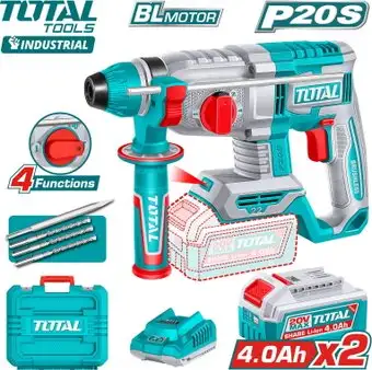 Перфоратор Total TRHLI212282 (с 2-мя АКБ, кейс) – изображение в каталоге